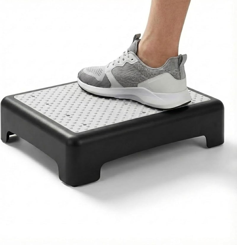 GWNF3.35'' Short Step Stool – 600lb Capacity Ultra-Sturdy Structure & Lightweight Step Stools for Seniors, Kids & Adults | Non-Slip Wide Platform | Mobility Step Stool for Indoor & Outdoor（Black-Grey） - Image 1